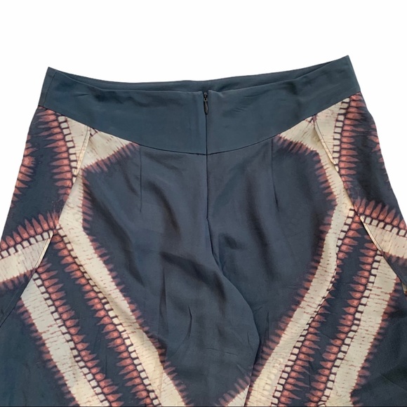 Anthro Elevenses Tamsin Silk Crop Faux Wrap Pants - Picture 7 of 9